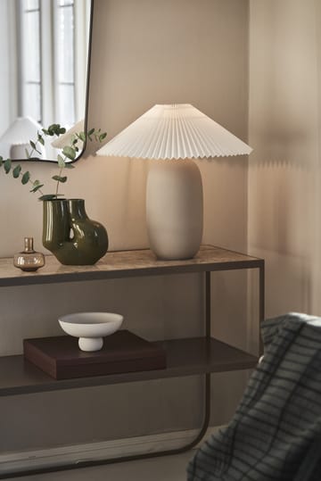 Lampa stołowa Boulder 48 cm grey-pleated white - Podstawa lampy - Scandi Living