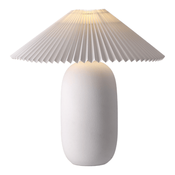 Lampa stołowa Boulder 48 cm white-pleated white - Podstawa lampy - Scandi Living