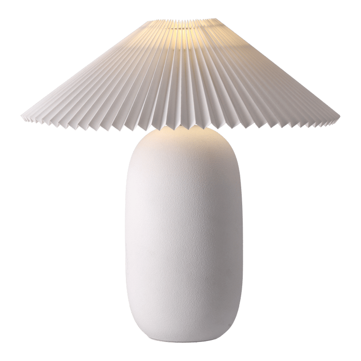 Lampa stołowa Boulder 48 cm white-pleated white, Podstawa lampy Scandi Living