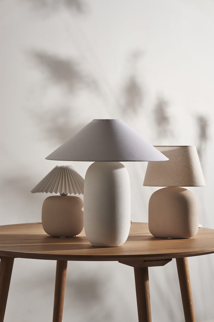 Lampa stołowa Boulder 48 cm white-white - Podstawa lampy - Scandi Living