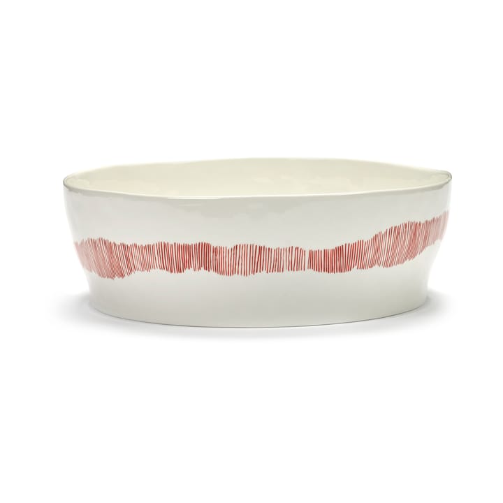 Miska sałatkowa Ottolenghi Feast Ø27,5 cm - White stripes-red - Serax