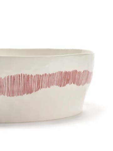 Miska sałatkowa Ottolenghi Feast Ø27,5 cm - White stripes-red - Serax