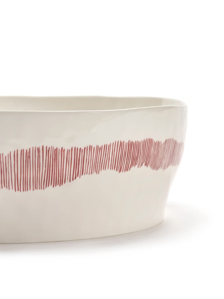 Miska sałatkowa Ottolenghi Feast Ø27,5 cm - White stripes-red - Serax