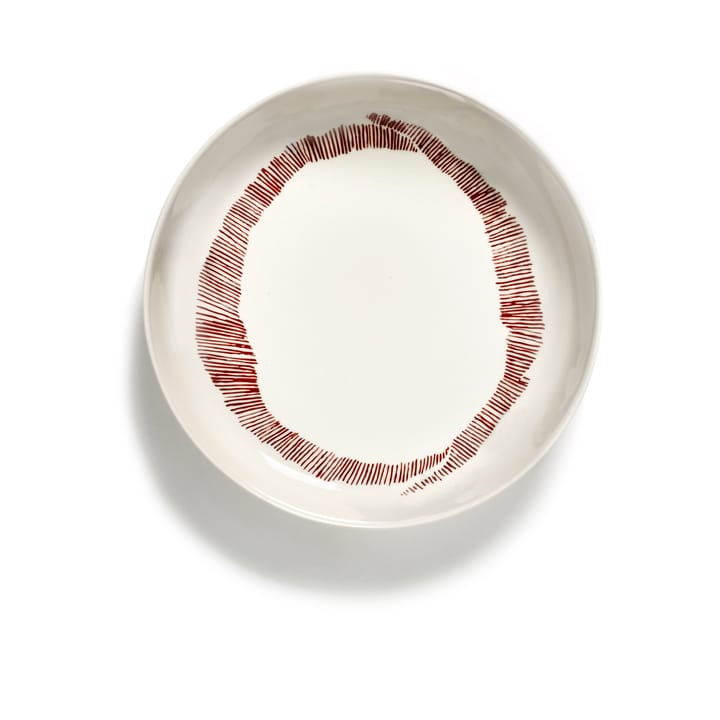 Ottolenghi Feast talerz głęboki Ø22 cm 2-pak - White stripes-red - Serax