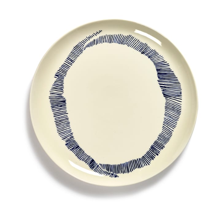 Ottolenghi Feast talerz L Ø26 cm 2-pak - White stripes-blue - Serax