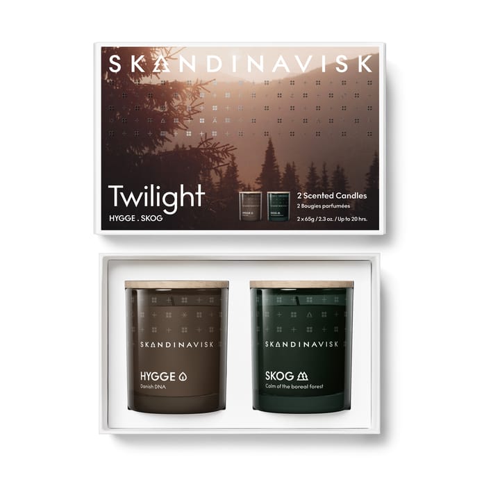 Świeca zapachowa Twilight, zestaw upominkowy 2 części - 65 g - Skandinavisk