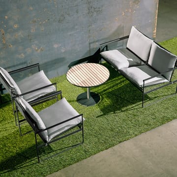 Slow sofa 2-osobowa - Sunbrella szary-czarny stalowy stojak - SMD Design