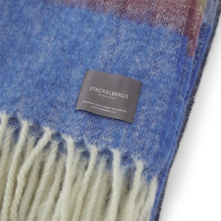 Pled Mohair - Stripe Blue, Azur & Camel - Stackelbergs