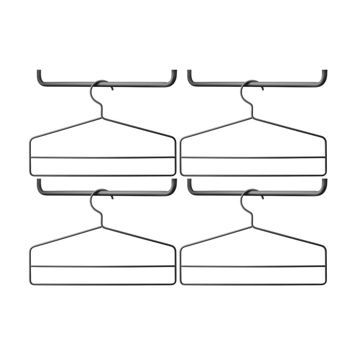 String wieszak 4-pakiet - Czarny - String