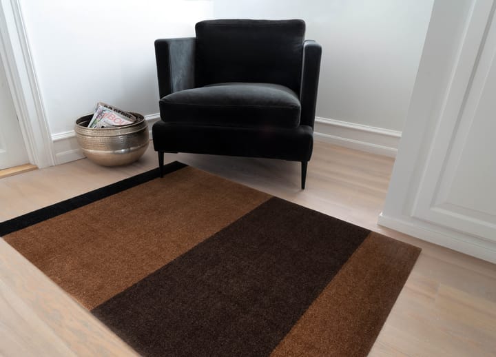 Chodnik Stripes by tica, pasy poziome, Cognac-dark brown-black, 90x130 cm tica copenhagen