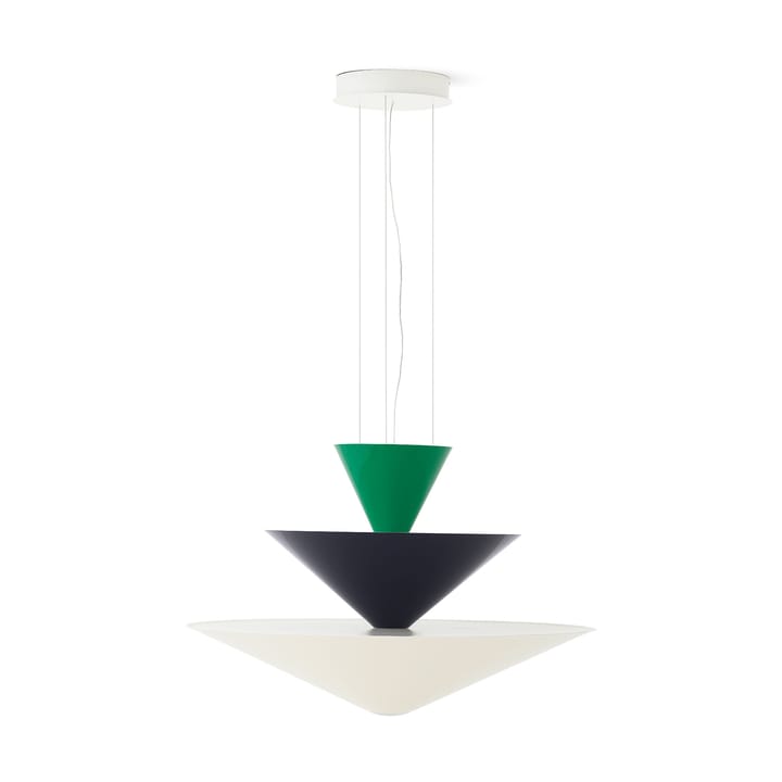 Gio LN15 wisząca lampa Ø92 cm - Signal green-deep blue-ecru - &Tradition