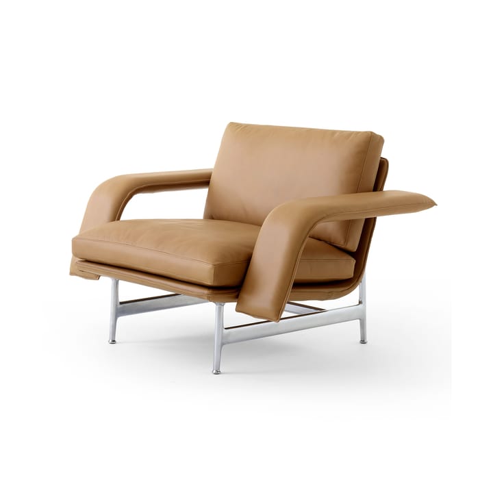 Meantime AV29 fotel lounge - Pol. aluminium-Noble leather cognac - &Tradition