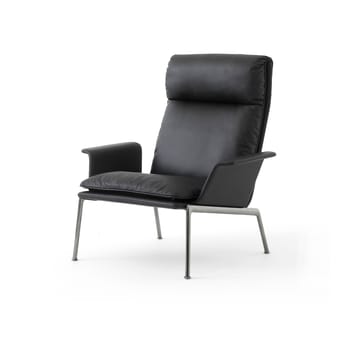 Muno LN17 High back fotel lounge - Dark chrome-Black - &Tradition