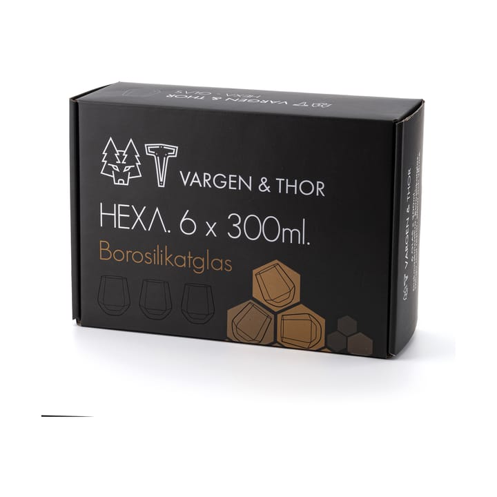 Szklanka Hexa 300 ml 6 szt., Przezroczysty Vargen & Thor