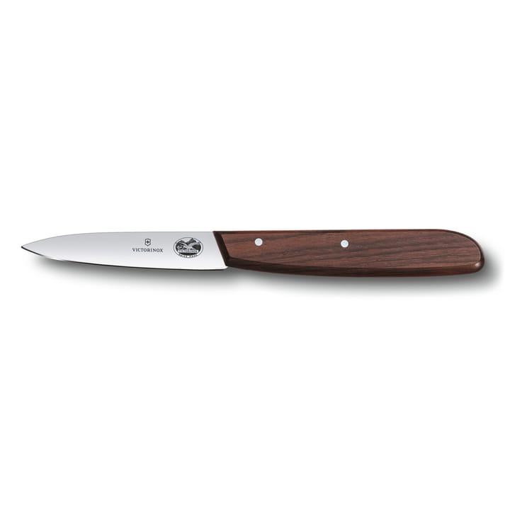 Nóż do obierania ząbkowany Wood 8 cm - Stal nierdzewna - klon - Victorinox