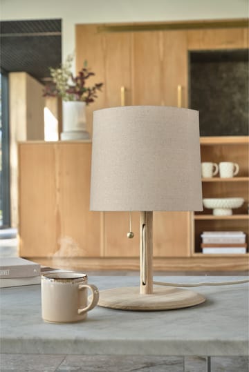 Lampa stołowa Barv 41xØ26 cm - Nieobrobiony lity dąb - Villa Collection