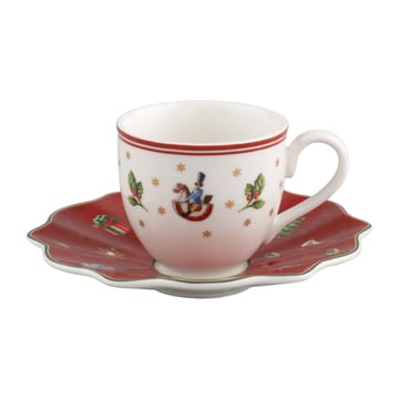 Filiżanka do espresso Toy's Delight ze spodkiem - Biało-czerwona - Villeroy & Boch