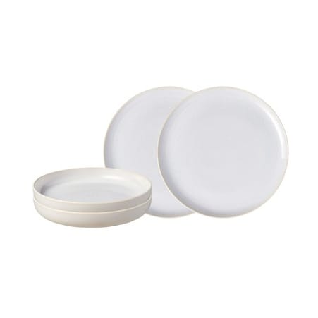 Zastawa stołowa Crafted Cotton, 4 częśći - White - Villeroy & Boch