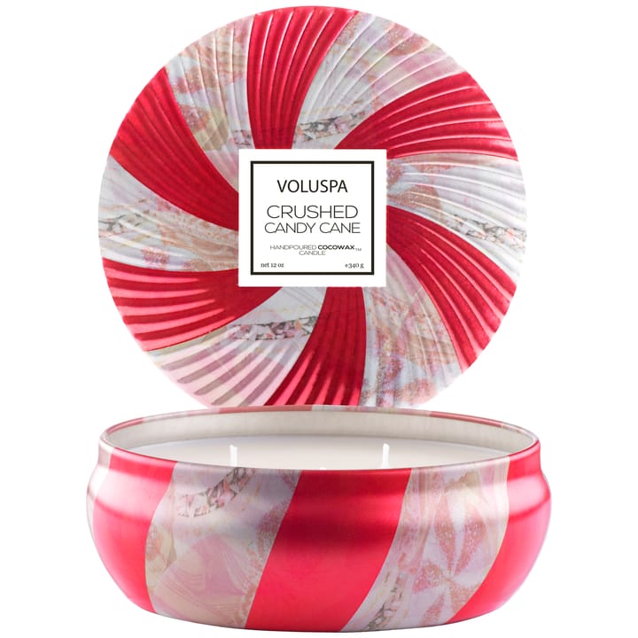 Limited Edition 3-wick in tin 40 godziny - Crushed Candy Cane - Voluspa